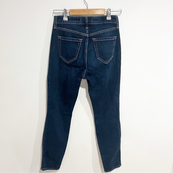 Abercrombie & Fitch High Rise Skinny Jean Dark Wash Destroy - Picture 3 of 6